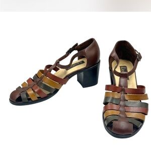 Vintage Westies Brown Leather Closed Toe Sandals
